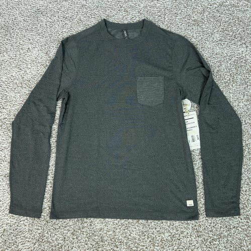 Vuori Shirt Men Small Gray Long Sleeve Tradewind Performance Athletic Stretch V1