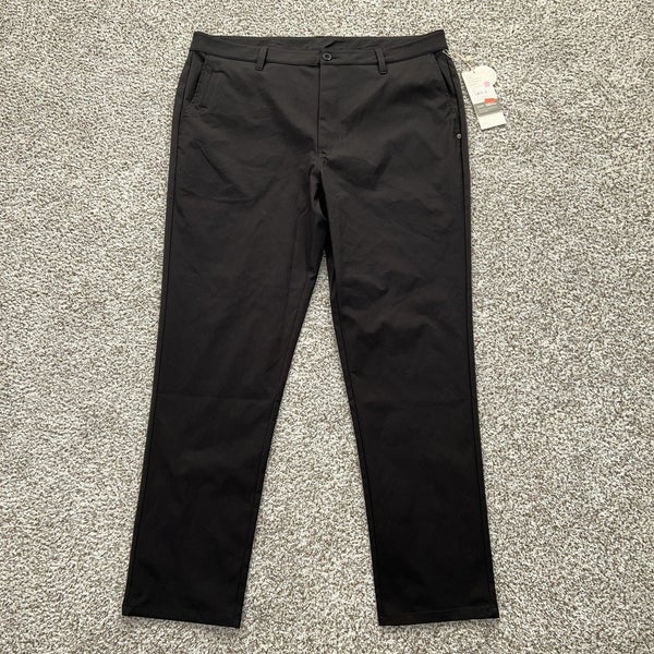Vuori Pants Mens 38x30 Black Cascade Tech Chino Performance Stretch Comfort Golf