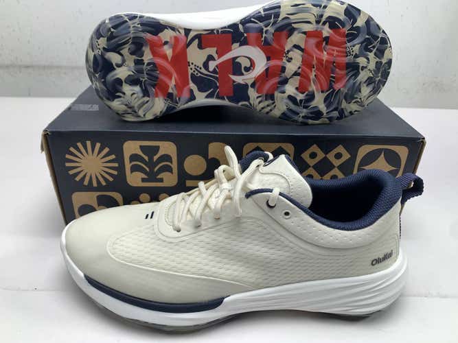 OluKai Makena WP Golf Shoes White Men's SZ 9.5 (10544) NIB