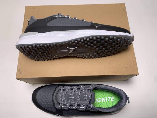 Puma IGNITE Elevate X Waterproof Golf Shoes Gray Men's SZ 10.5 (310221 08) NIB