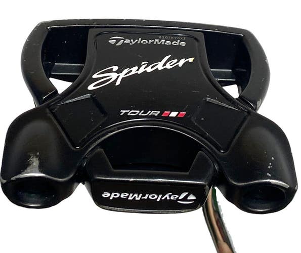 TaylorMade Spider Tour Black Mallet Putter RH Steel 34" HC SuperStroke Pistol GT