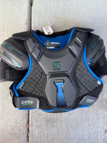 Small Senior Sher-Wood Code Encrypt 2 Shoulder Pads (Used)