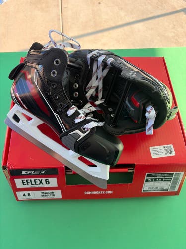 Intermediate CCM Extreme Flex 6 Hockey Goalie Skates Regular Width Size 4.5 (New)