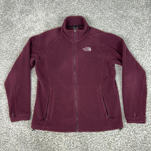 North Face Jacket Womens Large Purple Fleece Full Zip Outdoor Hiking Warm Gorp