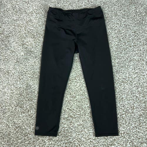 Athleta Pants Womens XS Black Sonar Capri Leggings Back Zip Pocket Running Gym