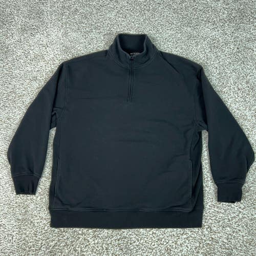 Athleta Sweatshirt Womens Medium Black Mock Neck 1/4 Zip Fleece Pullover Pockets