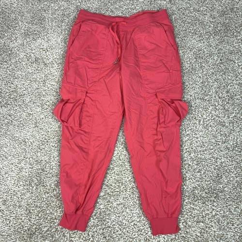 Lululemon Pants Womens Large Pink Cargo Jogger Pockets Dance Studio Relaxed Gym
