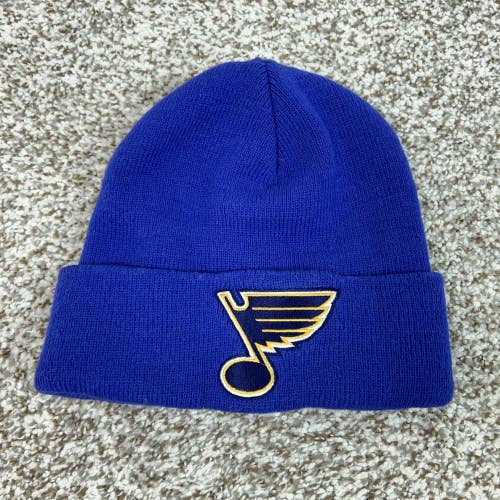 St Louis Blues Hat Beanie Mens One Size Blue NHL Hockey American Needle Knit