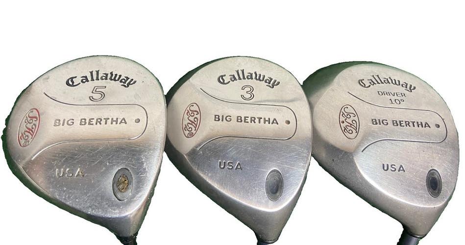 Callaway Big Bertha S2H2 Wood Set 10* Driver,3w,5w RH Regular Graphite New Grips