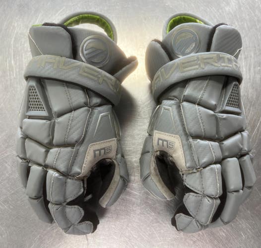 Used Maverik GLOVES Lacrosse Gloves Mens Grey 13" 11497-S000161666