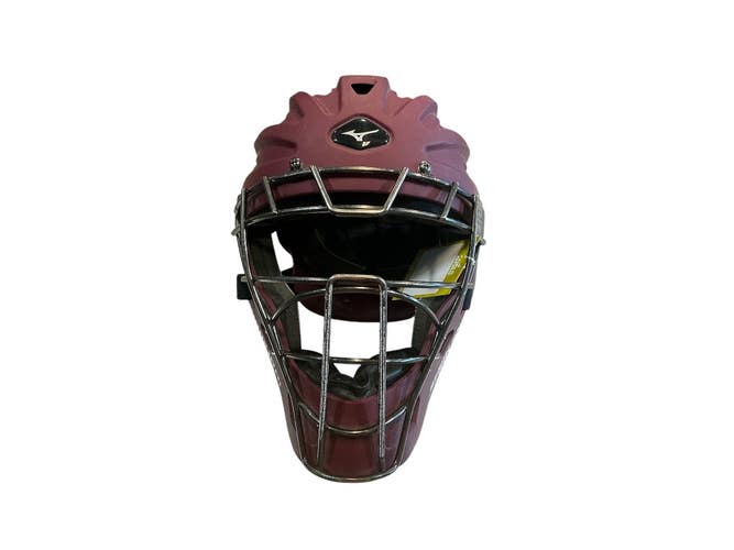 Used Mizuno SAMURAI Catchers Helmet w/Mask Maroon MD 11873-S000248934