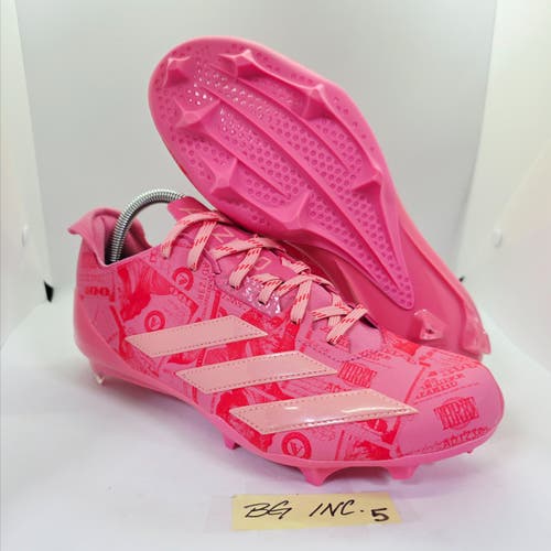 Adidas Adizero Electric II Currency Men's size 8 Pink Football Cleats JQ3979