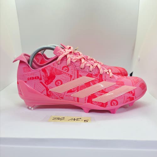 Size 13 - Adidas Adizero Electric II Currency Men's Pink Football Cleats JQ3979