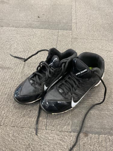 Used Nike ALPHA SHARK Jr FB Cleats Black Junior 03 11614-S000244452