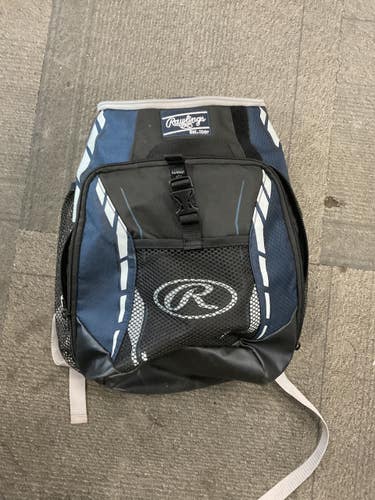 Used Rawlings BACKPACK BB/SB Player Backpack Navy Blue 11614-S000244449