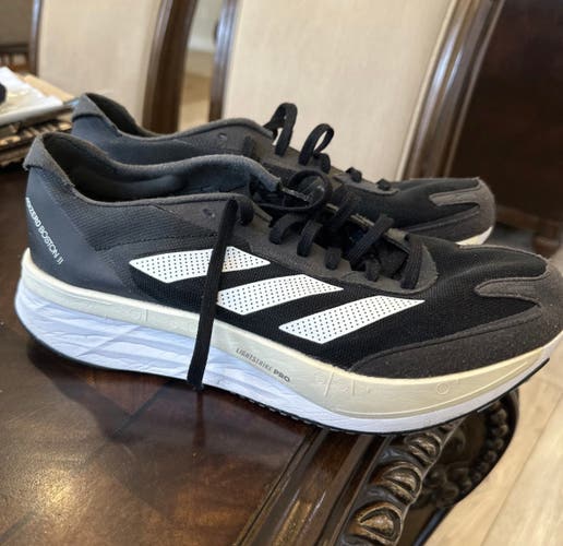Black Men's Size M 11.0 (W 12.0) Adult Adidas Adizero Shoes (Used)