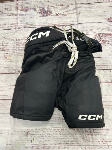 Black Junior Medium CCM Tacks AS 580 Hockey Pants (Used)