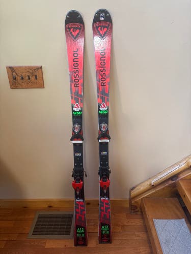 Rossignol Hero Athlete SL 157 cm Racing Skis With Bindings Max Din 12 (Used)