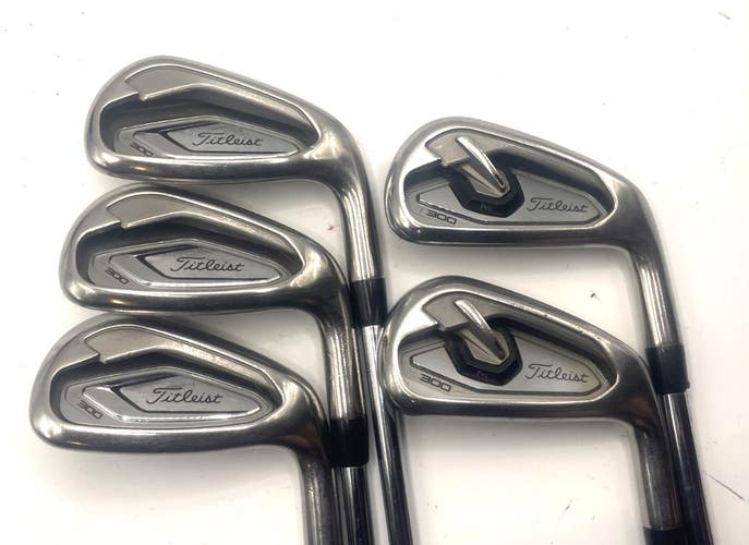 Titleist T300 Iron Set 6-PW True Temper AMT S300 Stiff Steel Shafts RH *Good*