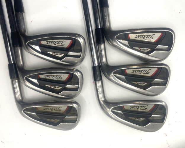 Left Handed Titleist AP1 714 Iron Set 4-9 True Temper XP95 Stiff Steel Shafts
