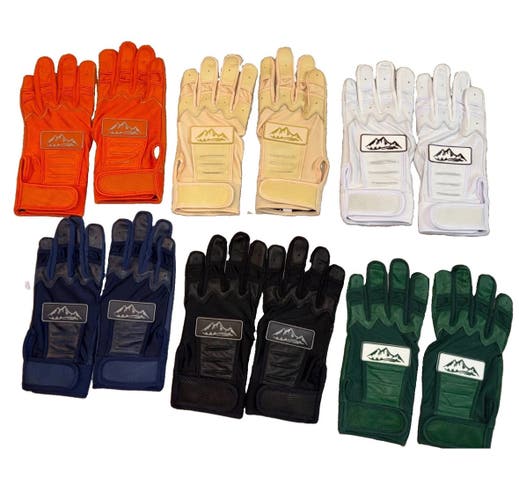 Baseball Batting Gloves Digital Leather Palm Size Red Rock Baseball  (New)