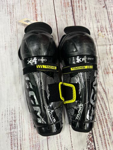 Youth CCM Tacks XF Pro Shin Pads 10" (Used)