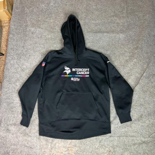 Minnesota Vikings Mens Hoodie Medium Sweatshirt Nike Crucial Catch ThermaFit NFL