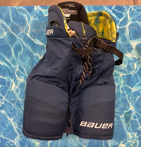 Blue Junior Large Bauer HP Elite Hockey Pants (Used)