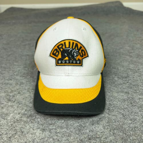 Boston Bruins Hat Large Flex Mens Large White NHL Hockey Reebok Retro Cap Logo