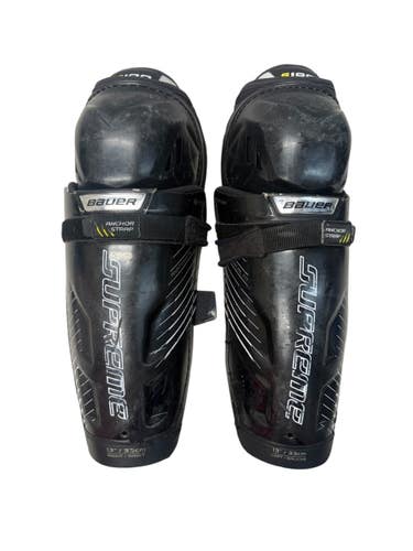 Used Bauer SUPREME S190 Senior Shin Guards Black 13" 11835-S000212697