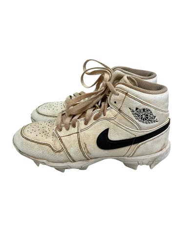 Used Nike JORDAN 1 MID Jr FB Cleats White Junior 06 11692-S000157499