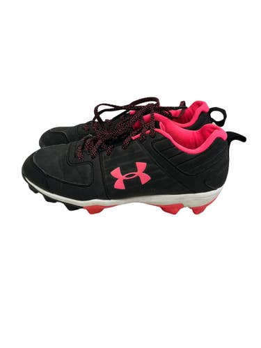Used Under Armour LEADOFF BB/SB Cleats Black And Pink Junior 04.5 11692-S000157524