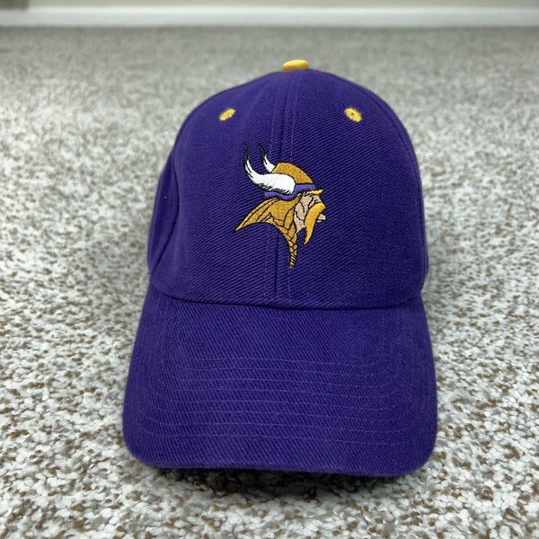 Minnesota Vikings Hat Cap Strap Back Mens One Size Purple Football NFL Logo