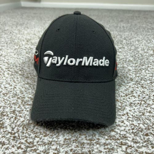 Taylor Made Hat Cap Flex Mens One Size Black R15 AeroBurner New Era Golf Logo