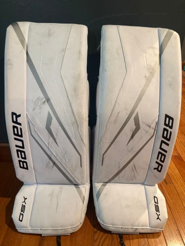 Medium Bauer GSX (2026) Goalie Leg Pads (Used) - White