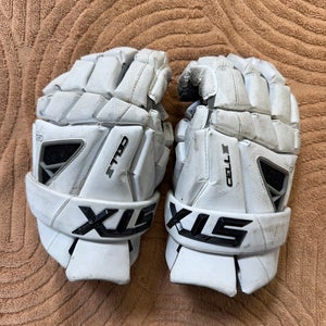 White Large STX Cell IV Lacrosse Gloves (Used)