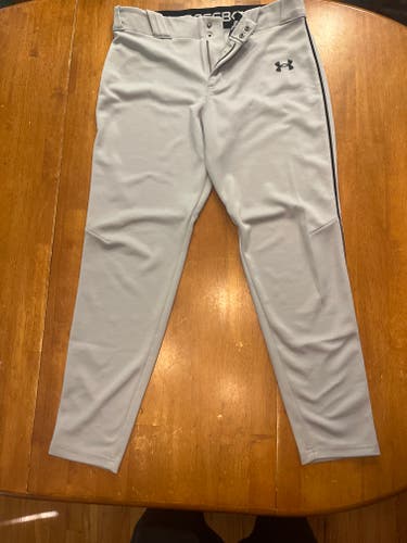 Under Armour Gray Men's Youth XL Game Pants (Used)