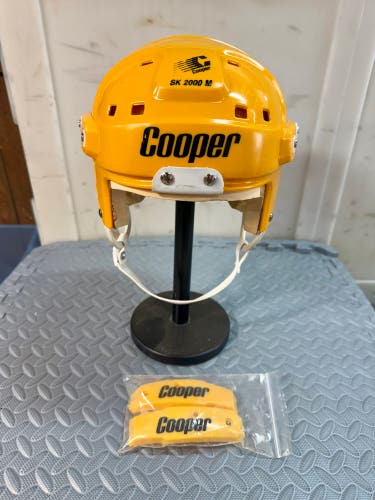 Vintage Second Gen Cooper SK2000 Sport Gold (Yellow) 1992 Helmet Medium Used with Extra Bumpers