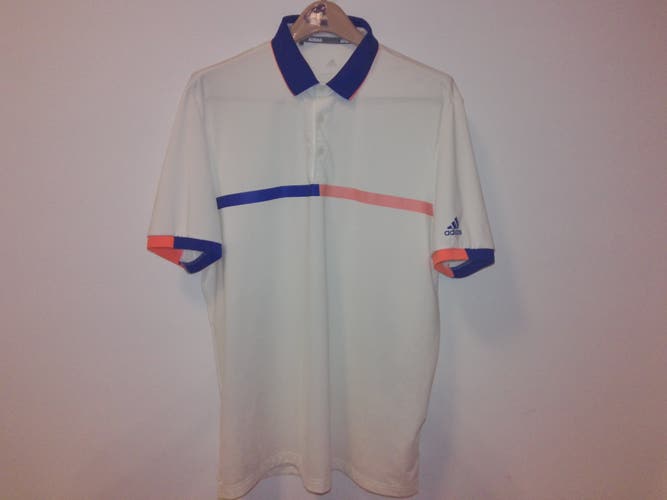 White Large Men's Polo Shirt (Used)