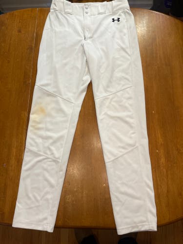 Under Armour White Men's Medium Adult Game Pants (Used)