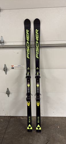 Fischer RC4 WC GS 183 cm Racing Skis With Bindings Max Din 13 (Used)