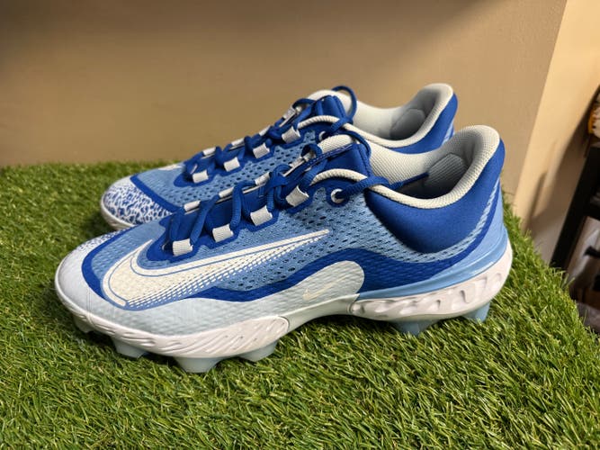 Size 14 Nike Alpha Huarache Elite 4 Low MCS Baseball Cleats Blue DX6962-415 MLB