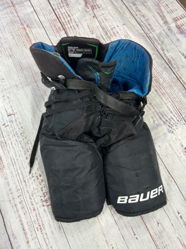 Black Junior Medium Bauer X Hockey Pants (Used)