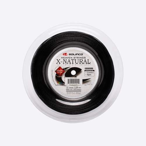 Solinco X-Natural Black Tennis String  17g 200m Reel