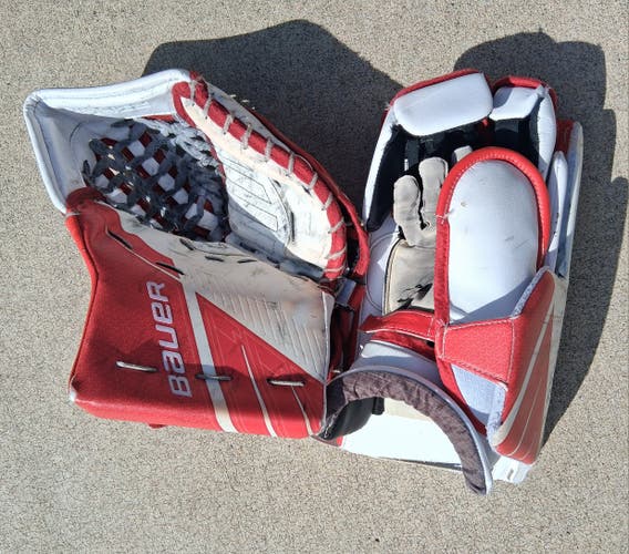 Bauer Supreme Ultrasonic SR Regular Goalie gloves set(Used)