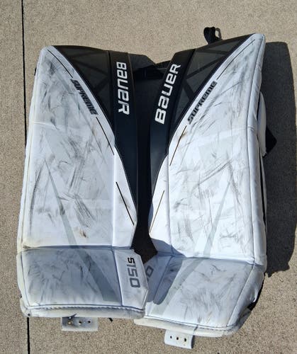 Large SR 35+1" Bauer Supreme S150 Goalie Leg Pads (Used)