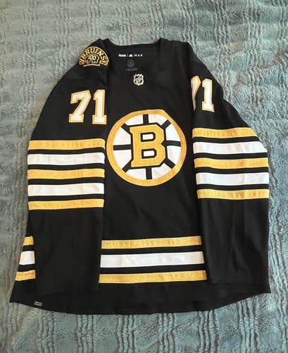 adidas Boston Bruins Taylor Hall Authentic Primegreen NHL Jersey Size 56 - 100th Anniversary - New