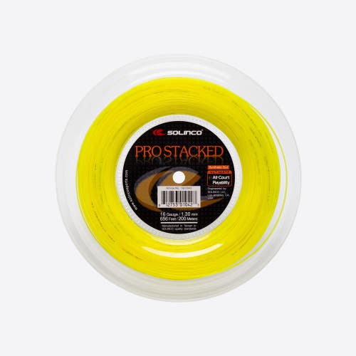 Solinco Pro Stack  16g 1.30mm 656 feet / 200m Tennis String Reel, Yellow
