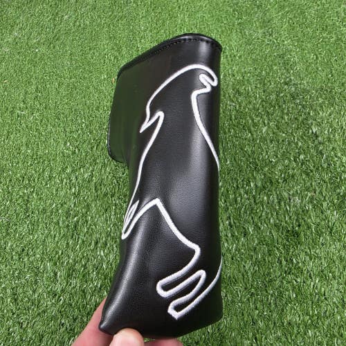 Goated Golf Black Leather Blade OG Headcover Putter Head Cover Magnet Close