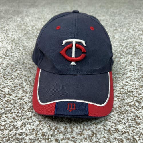 Vintage Minnesota Twins Hat Cap Strap Back Mens Blue Red MLB Baseball 2000s